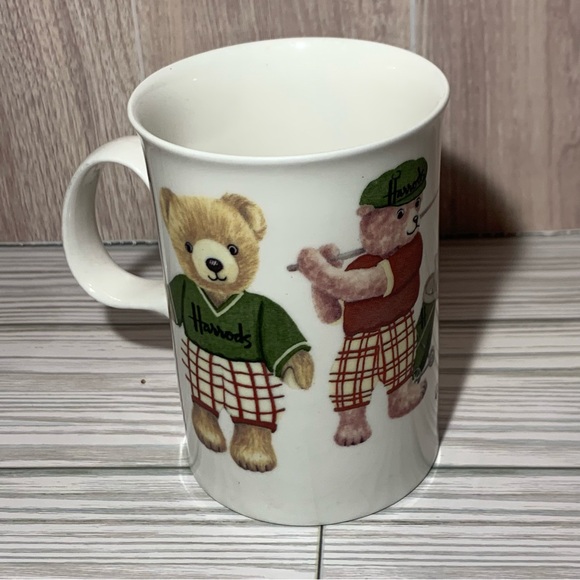 Harrods Bears Golfing Coffee Tea Mug Fine Bone China England - Picture 8 of 10